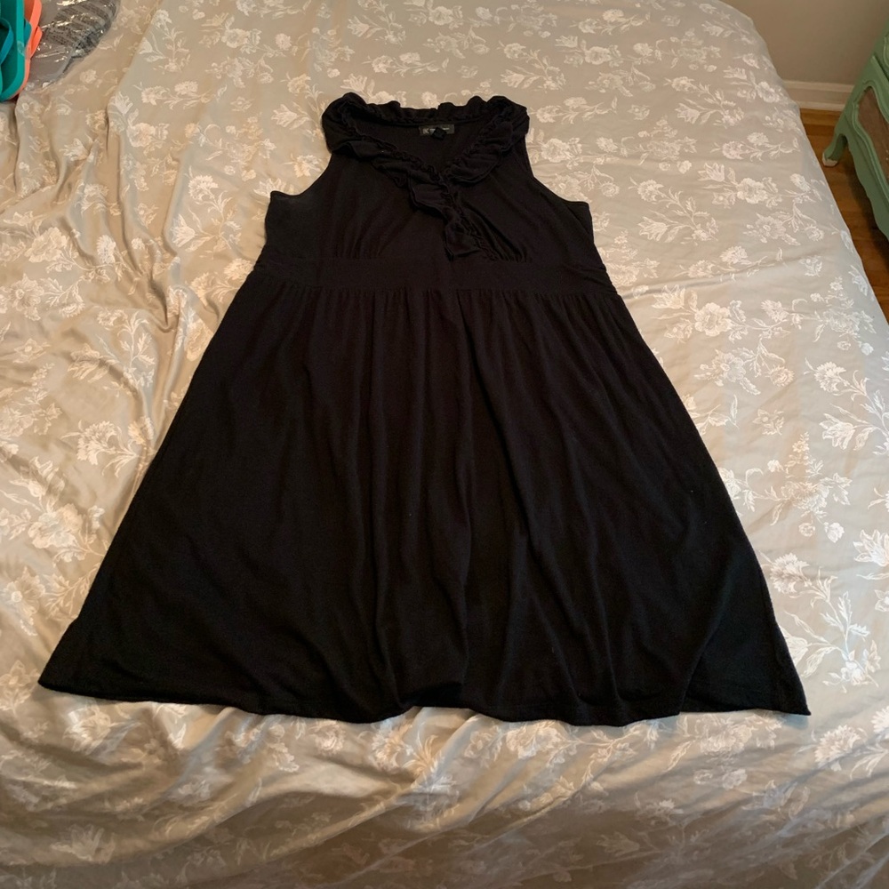 Black 2x dress sleeveless ruffles